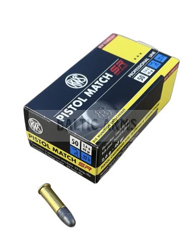 RWS .22 LR 2.6 g / 40 gr Pistol Match SR	(50 vnt.)